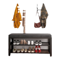 Sen Zong Shoe Changing Stool Home Simple Coat Rack Porch Storage Rack Clothes Rack Floor-standing Vertical Sitable Soft Pack Multi-Function
