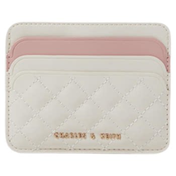 Color block plaid soft mini card holder for women