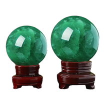 Natural green fluorite crystal ball ornaments for businessmen high-end entrance hall high-end decoration high-end crafts