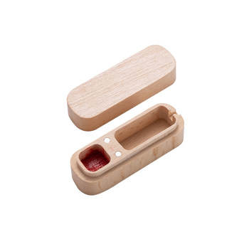 Natural beech wood seal box portable calligraphy and painting private seal personal seal custom gift box wooden seal storage box engraving