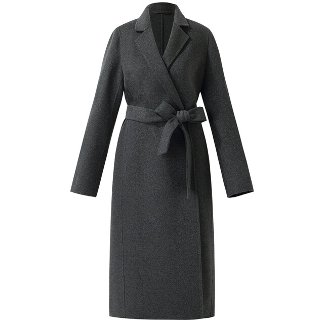 歌莉娅纯羊毛大衣女冬季新款高级感长款双面呢外套1CCC6E1T0