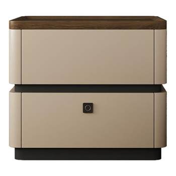 Smart bedside table with fingerprint lock for home bedroom