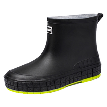 Japanese rain boots for women fashionable outer overshoes lightweight waterproof rubber shoes new work non-slip adult short tube 2925