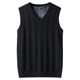 Velvet thickened vest sweater men's new winter warm vest knitted waistcoat sleeveless top inner wear