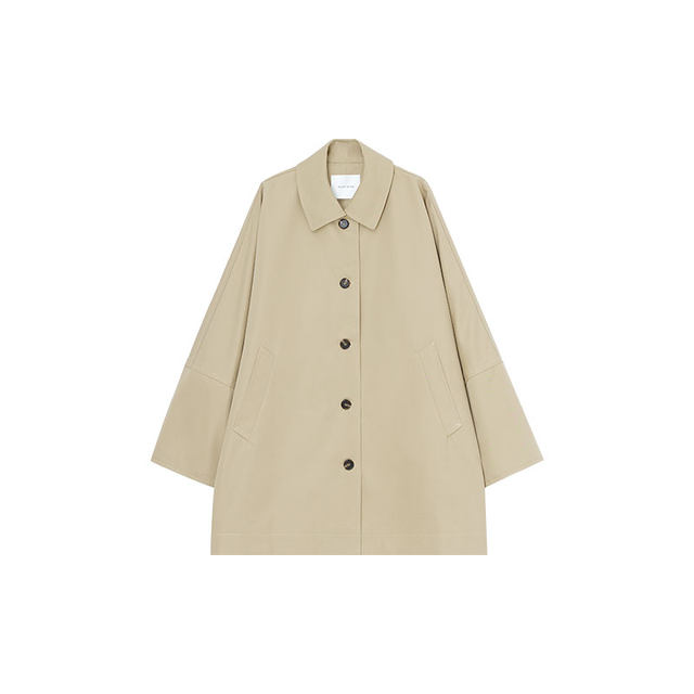 Super Heavy Industry Needle Twill Contrast Color Cuffs Windbreaker Women's Spring