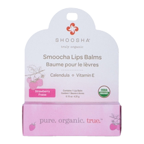 SHOOSHA organic baby lip balm strawberry flavor 4 25g moisturizing drool rash
