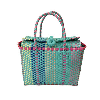 Mira kids new handmade woven bag fresh handbag shopping basket bag casual vacation beach bag for women