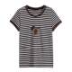 Inpenny summer mom ເສື້ອທີເຊີດ embroidered striped