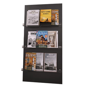 New nordic style for floor-to-ceiling magazine stand against the wall