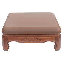 All solid wood foot worship mat kneeling mat home thickened high-end square incense kneeling mat wear-resistant leather worship stool kowtow