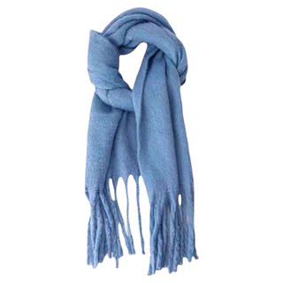 Scarf for Women 2025 New Winter Trendy High-End Student Solid Color Wool Blend Neck Scarf Shawl Dual-Use