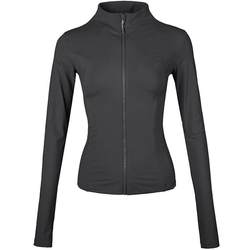 La Nikar Yoga Wear Jacket Sports Top Jacket ປ້ອງກັນແດດບາງໆ ແລ່ນອອກນອກ Fitness ໃສ່ເຄື່ອງນຸ່ງຜິວຫນັງແມ່ຍິງ