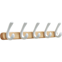 Log style coat hooks on the wall behind the door bathroom towel hanging rack solid wood row hooks 3062