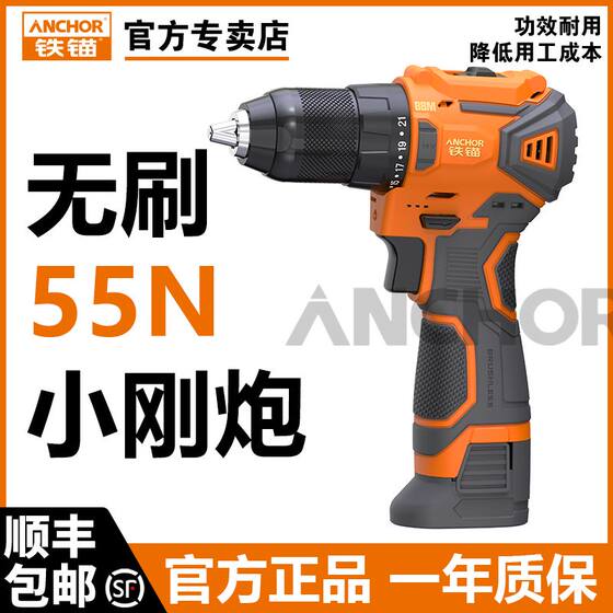 Iron Anchor Dce8 New Model 16.8V Rechargeable Drill, Powerful Dual-Purpose Brushless Lithium Electric Drill for Drilling Holes
