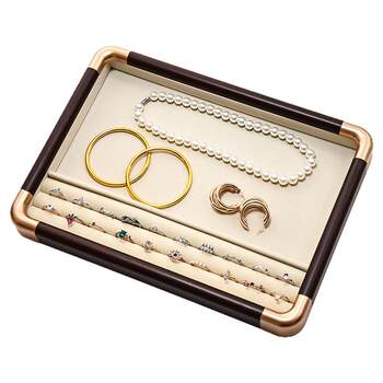 High-end walnut grain jewelry storage tray