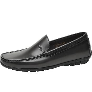 Goldlion men's shoes genuine leather loafers men's lightweight soft soled bean shoes one-piece business casual slip-on shoes