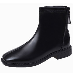 ເກີບສັ້ນແບນສໍາລັບແມ່ຍິງ 2024 ພາກຮຽນ spring ແລະດູໃບໄມ້ລົ່ນແບບໃຫມ່ zipper ກັບຄືນໄປບ່ອນ Martin boots ຄົນອັບເດດ: ແລະ versatile ເກີບກະທັດຮັດ Chelsea boots