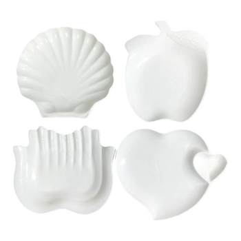 Special-shaped commercial white ceramic hotel tableware dish plate