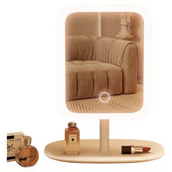 Led smart makeup mirror with light girls bedroom dressing table dressing mirror student dormitory desktop fill light small mirror