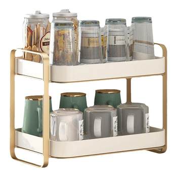 New high-end light luxury cup holder desktop double-layer drain
