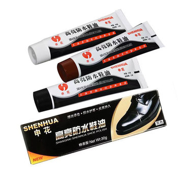 Shanghai Shenhua Shoe Polish Black Leather Maintenance Oil Universal Colorless ສີນ້ໍາຕານ ການດູແລເກີບ Shine ປອມບໍ່ຕົກຂີ້ຝຸ່ນ