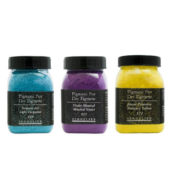 French Sennelier Color Powder Jar 505-680 Mineral Natural Color Powder Raw Material Canned Basic Color Freely Mixable Large Capacity Watercolor Paint High Purity Art Painting Special Use