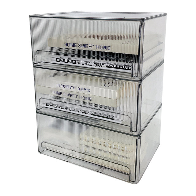 Transparent acrylic desktop drawer storage box