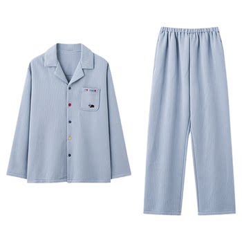 Couple's pajamas air cotton sandwich autumn and winter warm