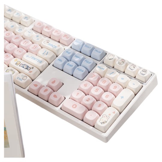 Wandering Cat Z108 Teclado mecánico inalámbrico Bluetooth con cable para niñas Oficina lindo sonido Mahjong silencioso 108 teclas RGB