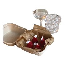 ins style gift box set diy soy wax scented strawberry candle internet celebrity birthday souvenir strawberry scented candle