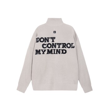 PCLP slogan embroidered sweater turtleneck, ຍີ່ຫໍ້ຄົນອັບເດດ: ແຫ່ງຊາດວ່າງພາກຮຽນ spring ແລະດູໃບໄມ້ລົ່ນຄູ່ knitted zipper cardigan jacket ສໍາລັບຜູ້ຊາຍ