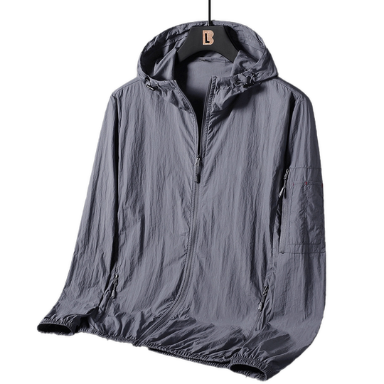 夏季超薄防晒衣服男外套户外运动透气风衣多口袋夹克休闲男士上衣