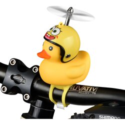 Bicycle Windbreaker Little Duck Internet-Famous Bell Electric Motorcycle Turbo Yellow Duck Helmet Ornament Turbo Duck Decoration