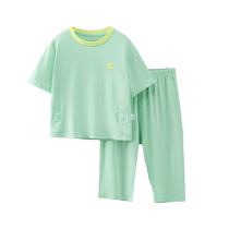 7A Антибактериальный] Zizi Bear Baby Sleeping Boy Summit Thin Clothing Boys home Clothing Air Condi