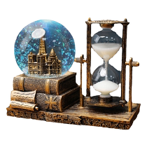 Retro crystal ball hourglass timer creative ornaments wine cabinet living room home decoration personalized room TV cabinet