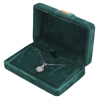 Velvet fabric jewelry box double ring pendant packaging box