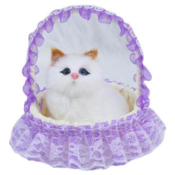 Meowing simulation cat doll luminous basket kitten