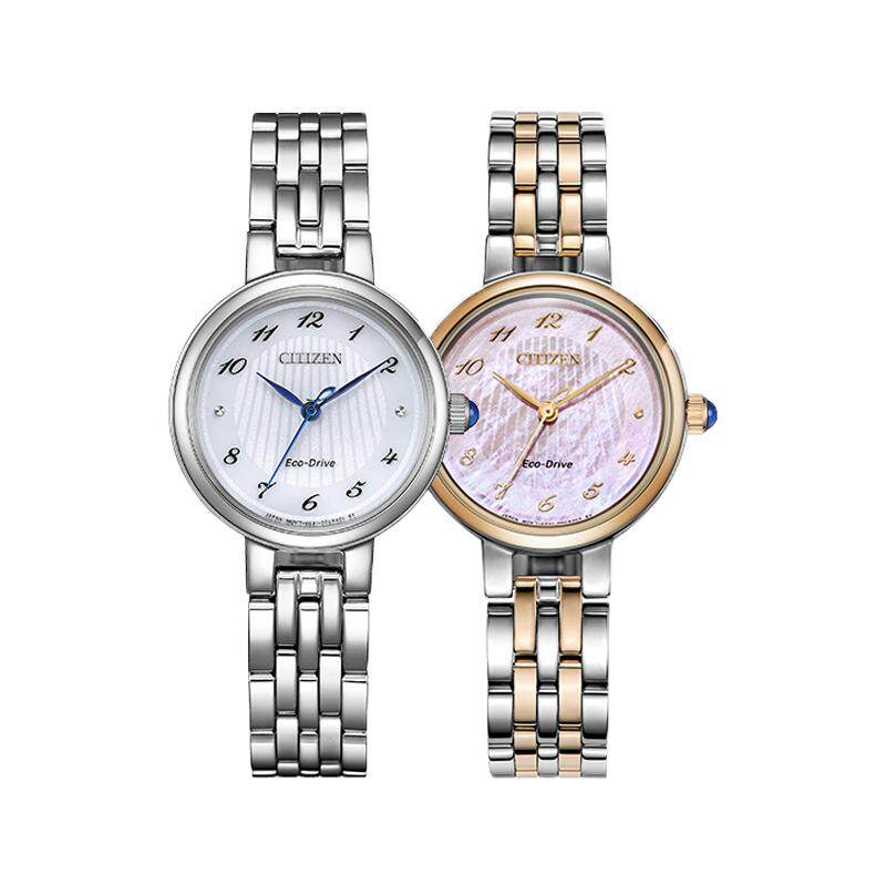 Citizen watches for women Huayufengyin light kinetic energy mother-of-pearl plate steel belt women's watch EM0990-81A