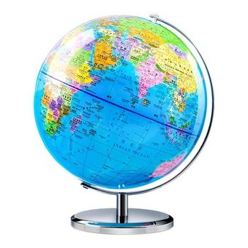 Beidou students use large ar globe for geography teaching