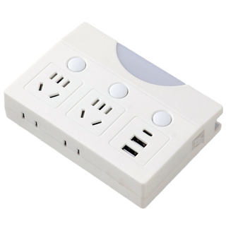 Socket conversion head night light home plug-in board USB mobile phone charging plug table lamp socket panel without line socket converter