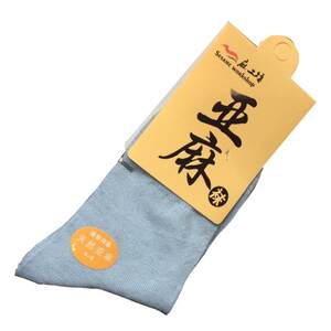 麻工坊新品干爽透气除臭抑菌功能亚麻袜子纯亚麻四季亚麻儿童袜子