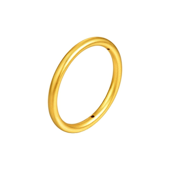 Laomiao gold solid gold simple plain ring 3d three-dimensional round fit finger shape perfect and safe stackable wear versatile