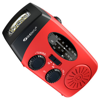 Emergency disaster prevention hand-cranked flashlight radio