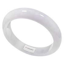 (Self-operated) Qianyu Pickup Burmese natural A-grade jadeite light purple slightly green slightly spring color delicate and elegant bracelet