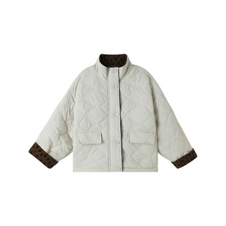 Pudding haru children's clothing autumn girls' jackets 2025 autumn and winter new children's versatile korean stand collar cotton coat