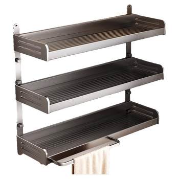 Kitchen wall-mounted storage rack functional wall spice rack