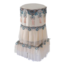 Fabric pastoral lace fashion machine cover dust cover set European style home living room water dispenser cover towel two-piece set