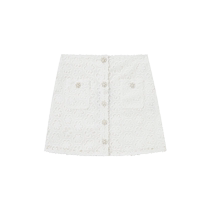 self-portrait spring and summer ivory white daisy lace pattern exquisite mini skirt