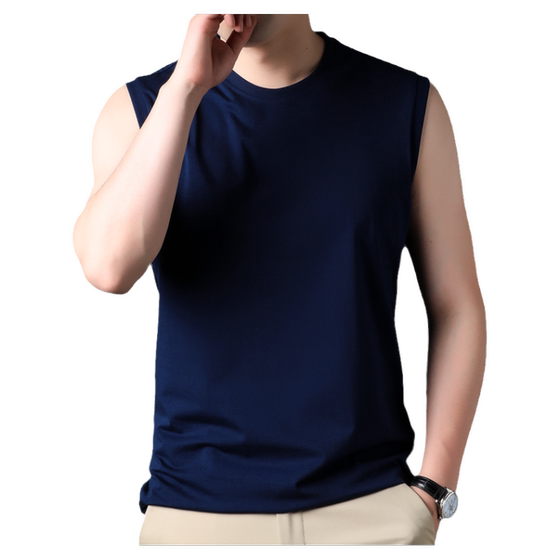 2 pieces] Pure cotton sports vest men's sweater shirt fitness basketball column bottoming bottom shoulder shoulder shoulder, summer wide shoulder sleeveless T -shirt