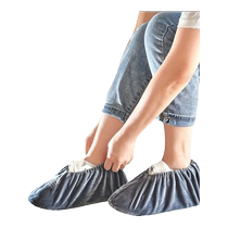 Shoe cover fabric washable and repeated household use thickened non-slip wear-resistant indoor velvet foot covers student computer room children and adults